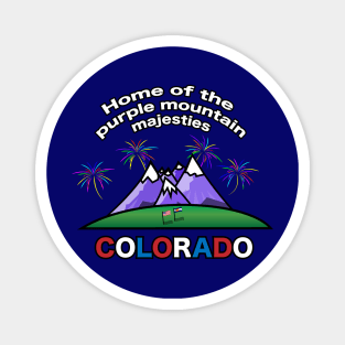 Colorado Purple Mountain Majesties Back Printed Magnet